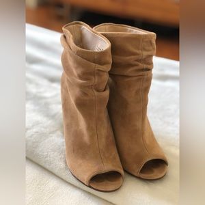 Chinese laundry Kristin Cavallari suede peep toe boots
